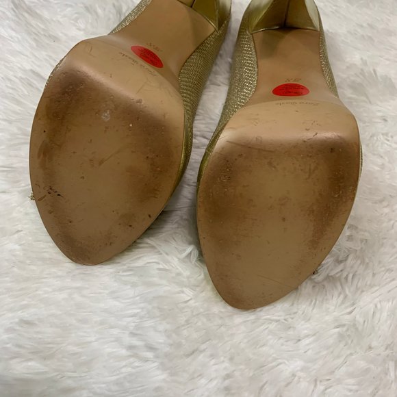 Zara Gold Heels with Bow Detail - Picture 6 of 8